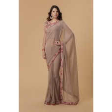 MOUSE AND PINK INDIAN PARTY & EVENING WEAR SAREE